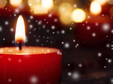 Eine brennende Kerze