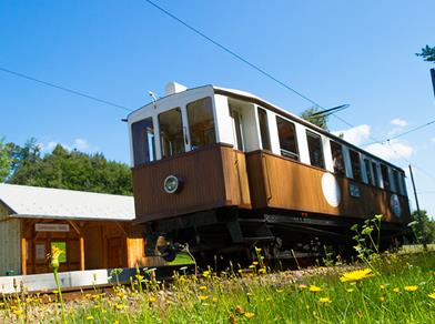 Ein Wagon der Rittner Bahn