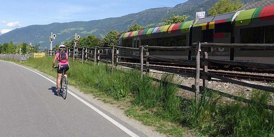 On the Vinschgau Valley cycle path