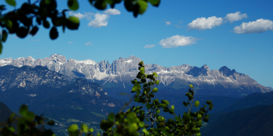 View of the mountains in spring